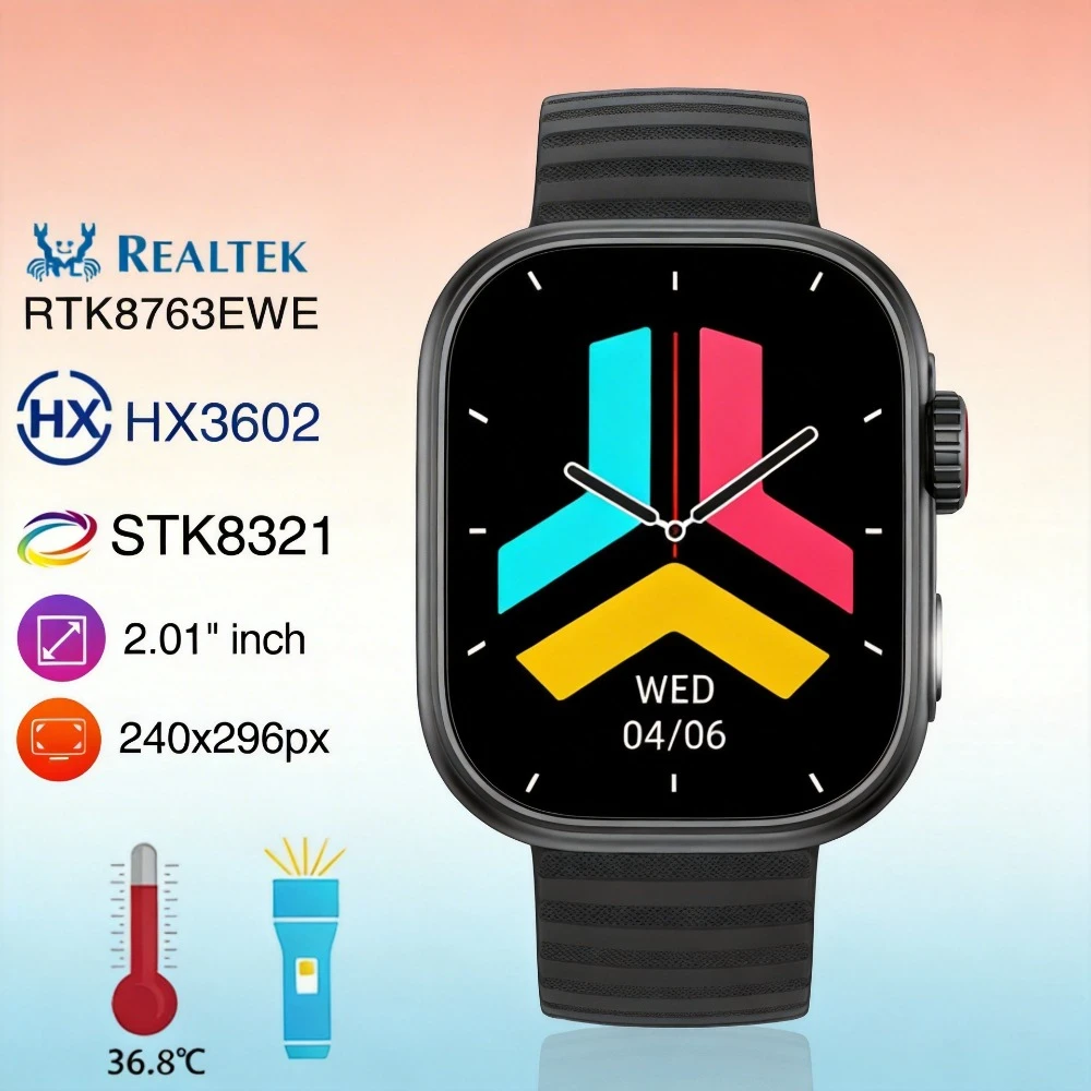 

Man Smart Watch Flashlight Body Temperature Monitor BT Call Smartwatch Fitness Clocks Waterproof Sports Watches for Women 2025