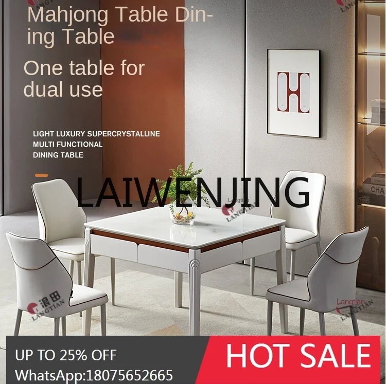 Mahjong dining table dual-purpose fully automatic household integrated simple modern silent square mahjong machine