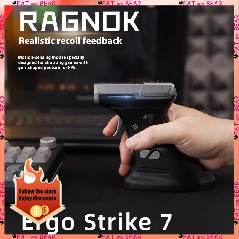 ماوس ألعاب Ragnok 3 Gun ErgoStrike 7 Next-Gen لألعاب الرماية يتضمن ميزة الارتداد لبيئة غمر FPS المحسنة