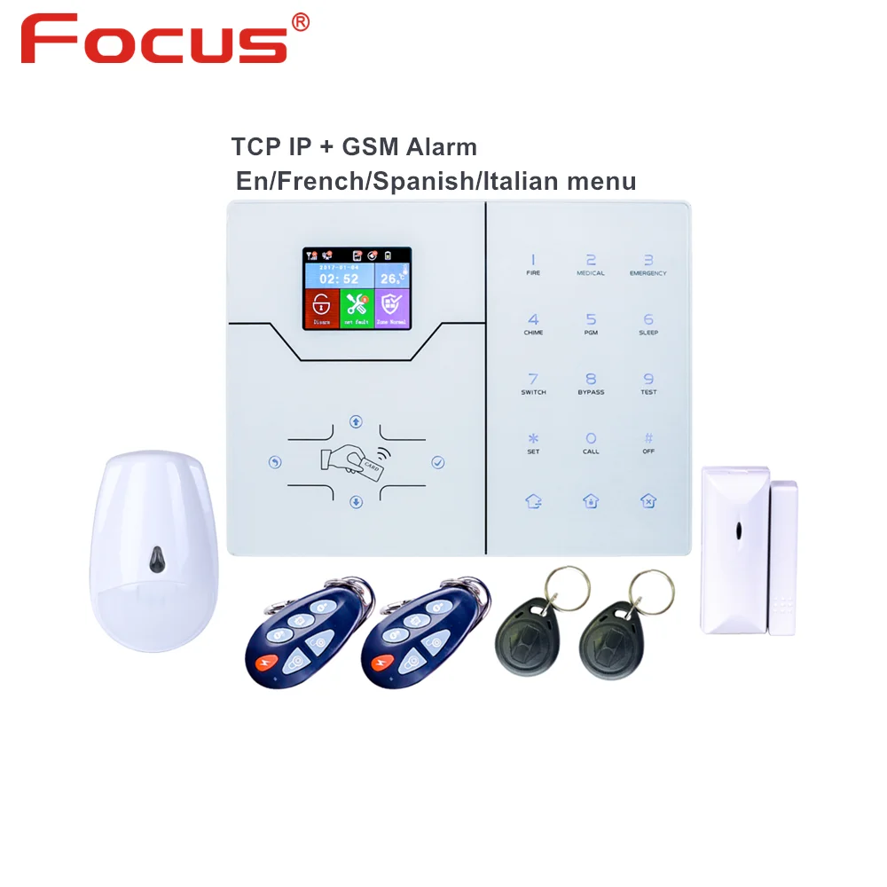 

4G 433Mhz English Menu HA-VGT RJ45 Ethernet TCP IP GSM Smart Home Alarm System 32 Wireless Zone App And WebIE On PC Control