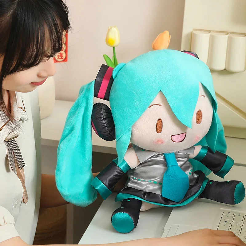 

High Quality Hatsune Miku Plush Toy Kawaii Doll Home Decor Stuffed Anime Collect Miku Fufu Gifts Girl Cuddly Plushies
