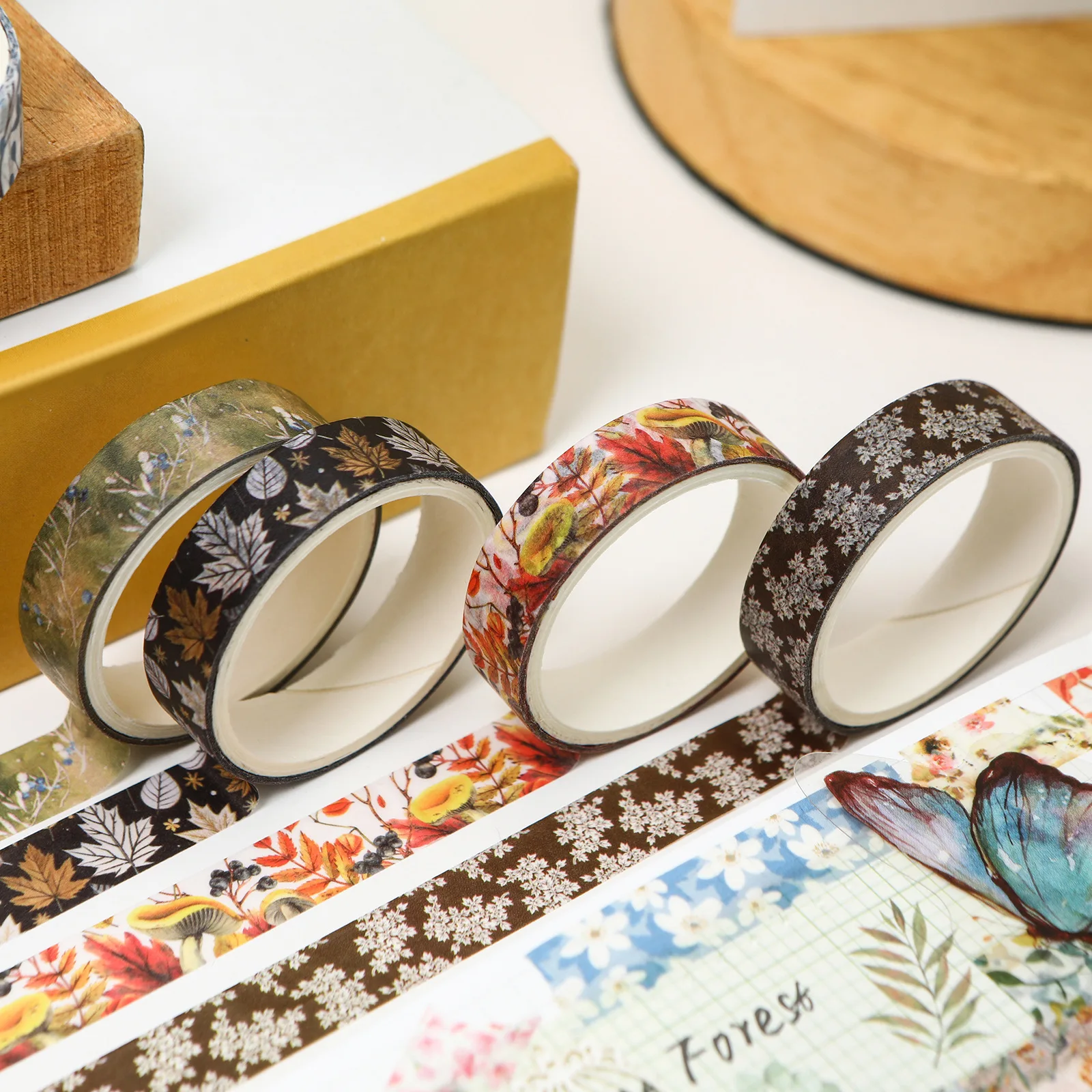 Winter Mountain Washi Tape Set Vintage Rustic Decorative Paper Tape for Journaling Scrapbooking DIY Craft Supplies SDRT240918