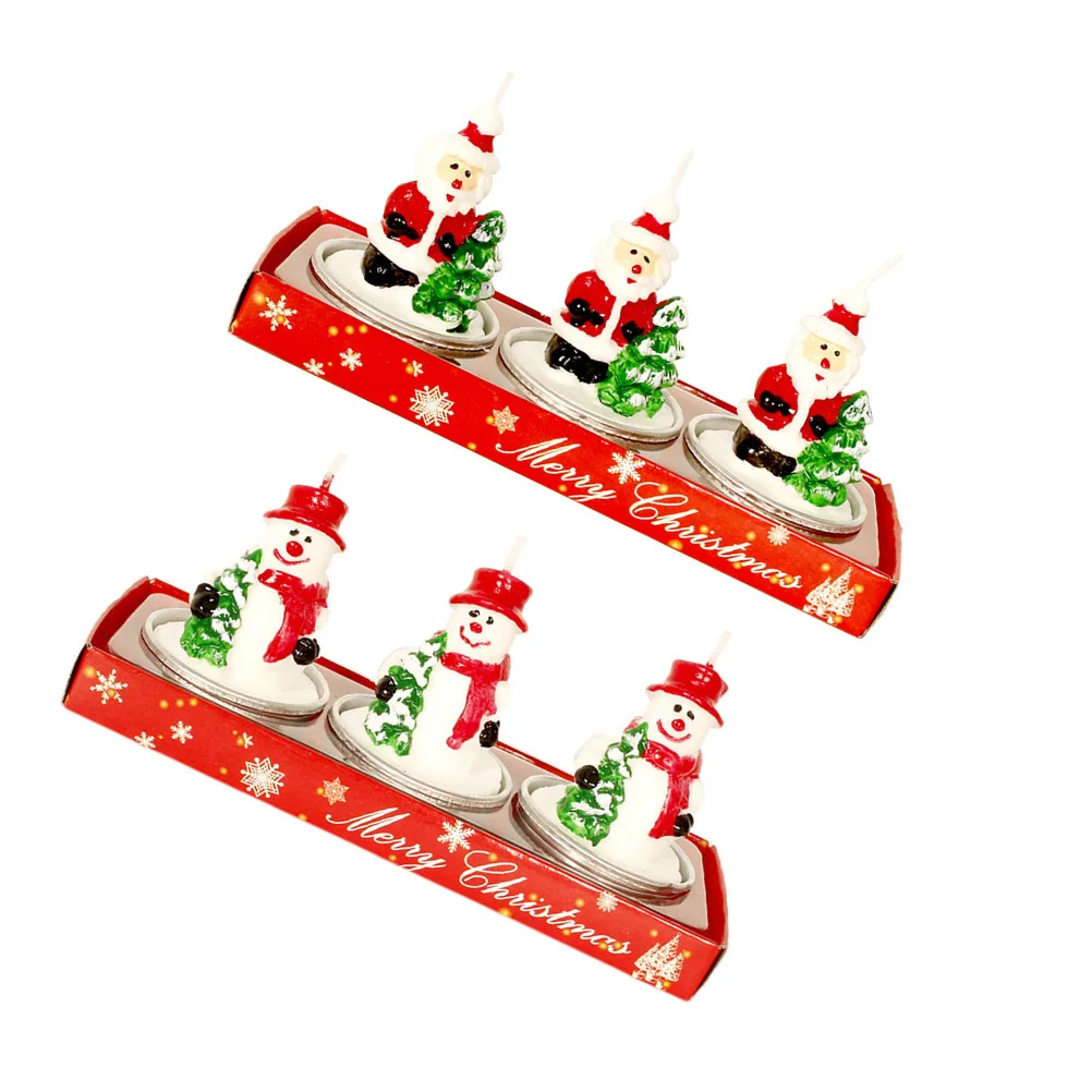 3 stuks kerstparaffine decoratief voor kerstfeest tafeldecoratie festivalbenodigdheden dinerbenodigdheden