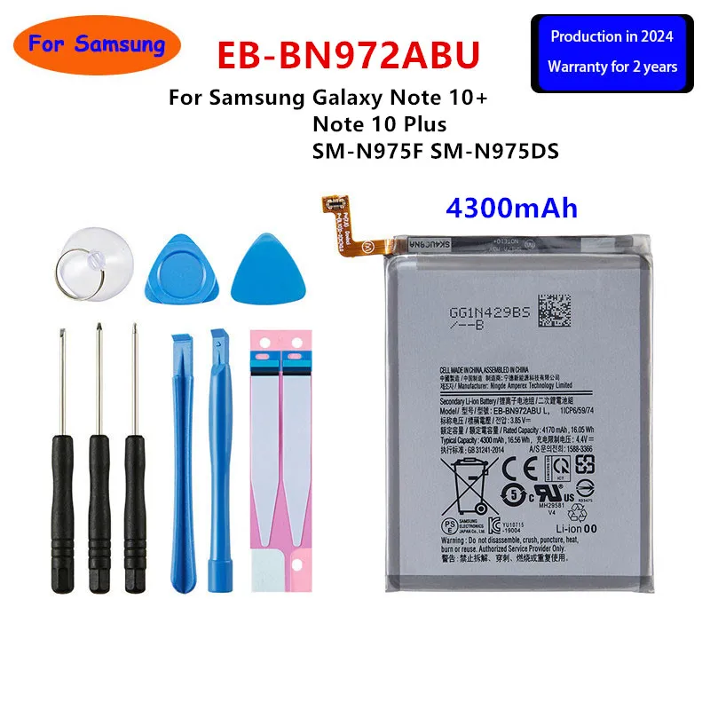 Batería de EB-BN972ABU de 4300mAh para Samsung Galaxy Note 10 + Note 10 Plus, batería de teléfono SM-N975F, herramientas de SM-N975DS, nueva marca