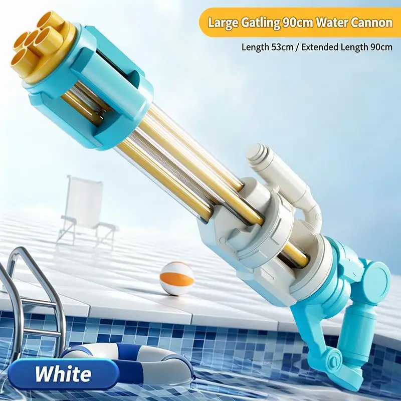 Gatling Water Gun Durable BPA-Free Pull Out Water Soaker Blaster for Kids Summer Outdoor Pool Beach Fun