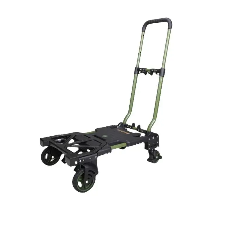 Carro plegable portátil para el hogar, carro de cama plana para camión, carro de viaje para acampar al aire libre, carro de equipaje multifuncional para el hogar