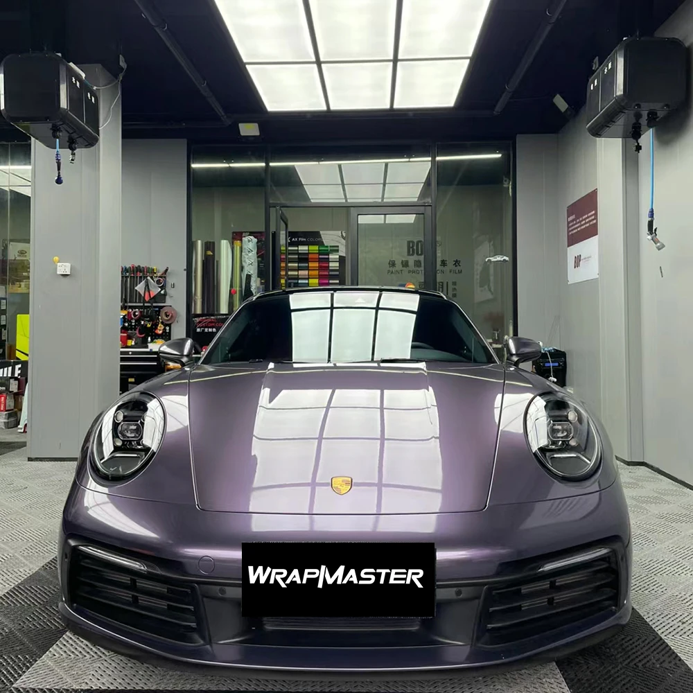 Wrapmaster Glossy PET Violet Grey vehicle Wraps vinyl wrap