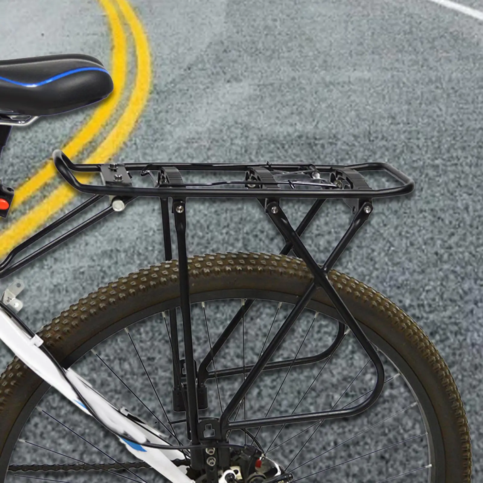 

Rear Bike Rack Bicycle Rear Cargo Rack Sturdy Road Bike Bracket Shelf Biking 25