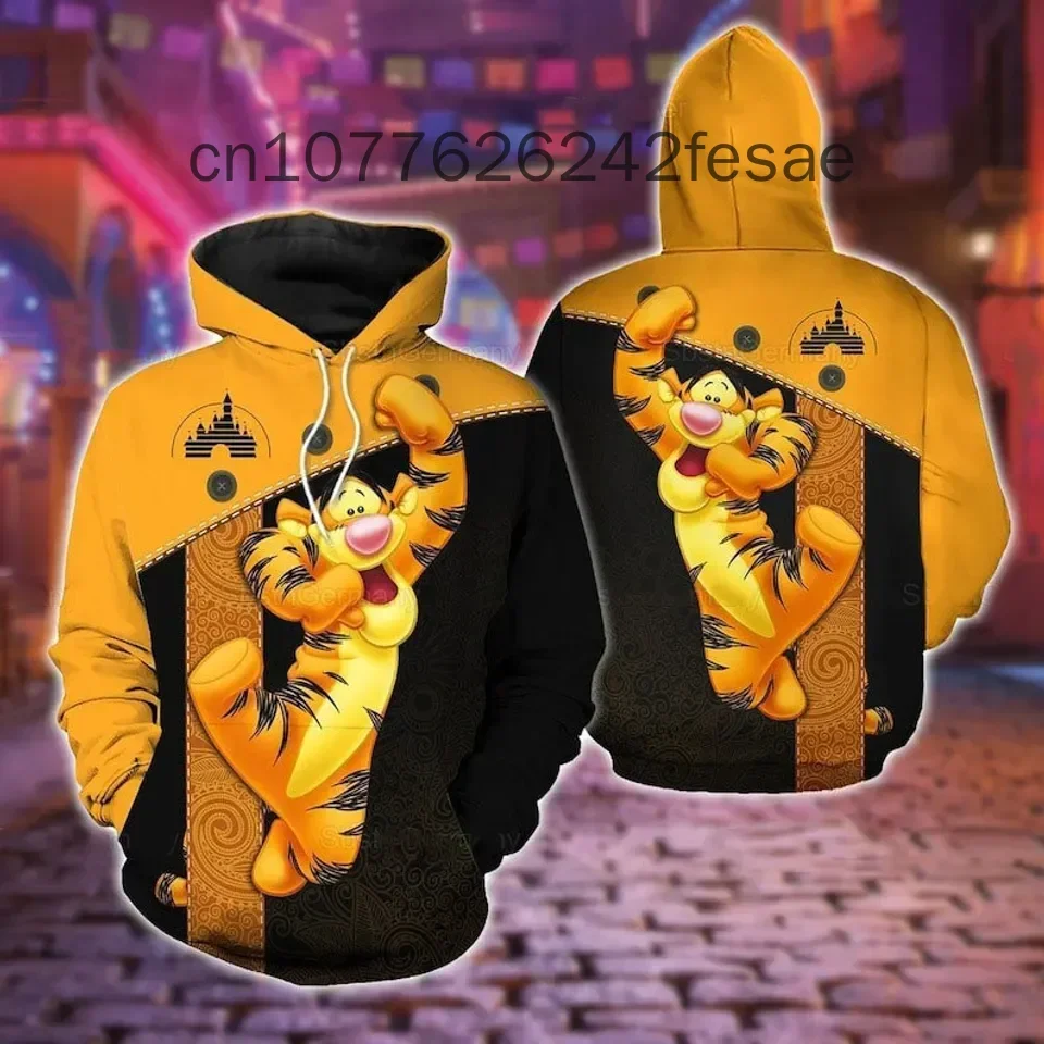 New Disney Tigger Hoodie 3D Printed Casual Fashion Street Men's and Women's Children's Hoodie