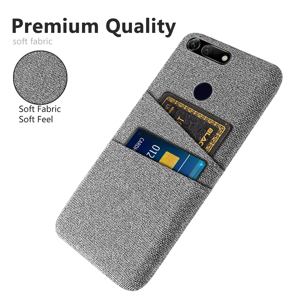 View 20 For Honor View 20 Case Luxury Fabric Dual Card Phone Cover For Huawei Honor View20 V20 Coque PCT-AL10 PCT-TL10 PCT-L29