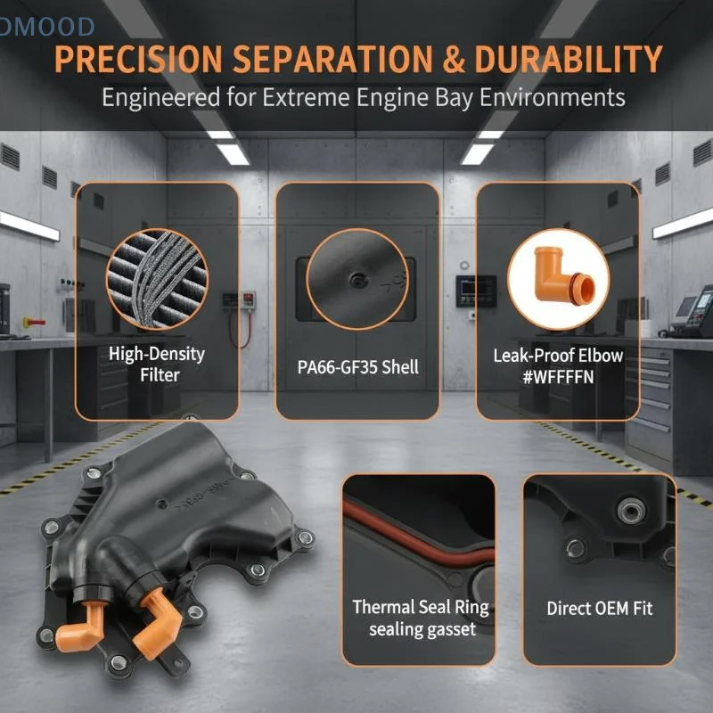 【CR】Engine Oil Separator Premium Heat Resistant Material Direct Fit Replacement Accessory for Auto Vehicle Maintenance