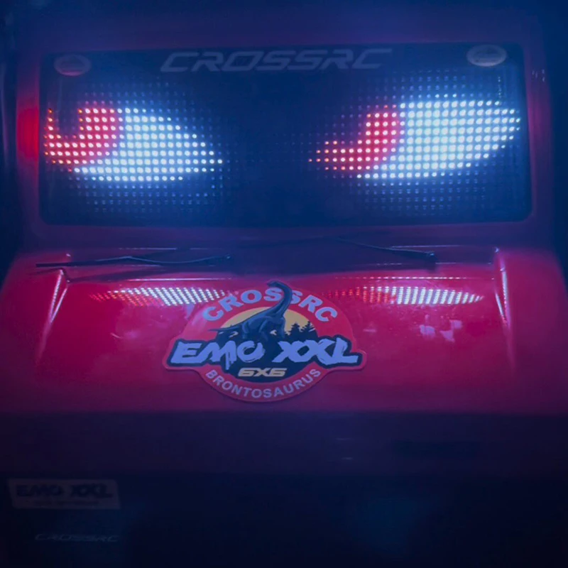 LED Custom Picture and Text Display Devil’s Eye Light Linkage Mobile APP Bluetooth Control for 1/8 1/10 1/14 Various Model Cars