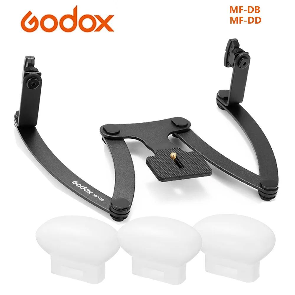 Godox MF-DB المزدوج رئيس قوس فلاش MF-DD لينة ضوء الكرة ل Godox MF12 فلاش الحشرات ماكرو لكاميرات نيكون/سوني DSLR