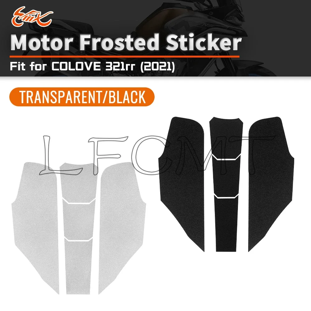 

Motorcycle Frosted Anti Slip Tank Pad Protector Sticker Decal Kit Gas Knee Grip Traction Side Pad Fit for COLOVE 321RR 2021