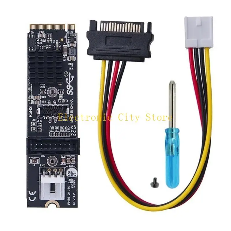 Play Play USB3.0 بطاقة تمديد لـ M.2 SSDs توفر سرعة 10 جيجابت في الثانية محسّنة لجهاز متعددة استخدم HU8D