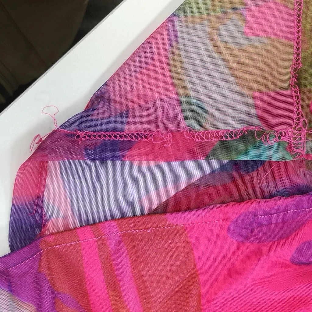 Women's Tube Top Dress Slim Strapless Backless Mesh Patchwork Tropical Leopard Print High Slit Long Dress for Party Club Night