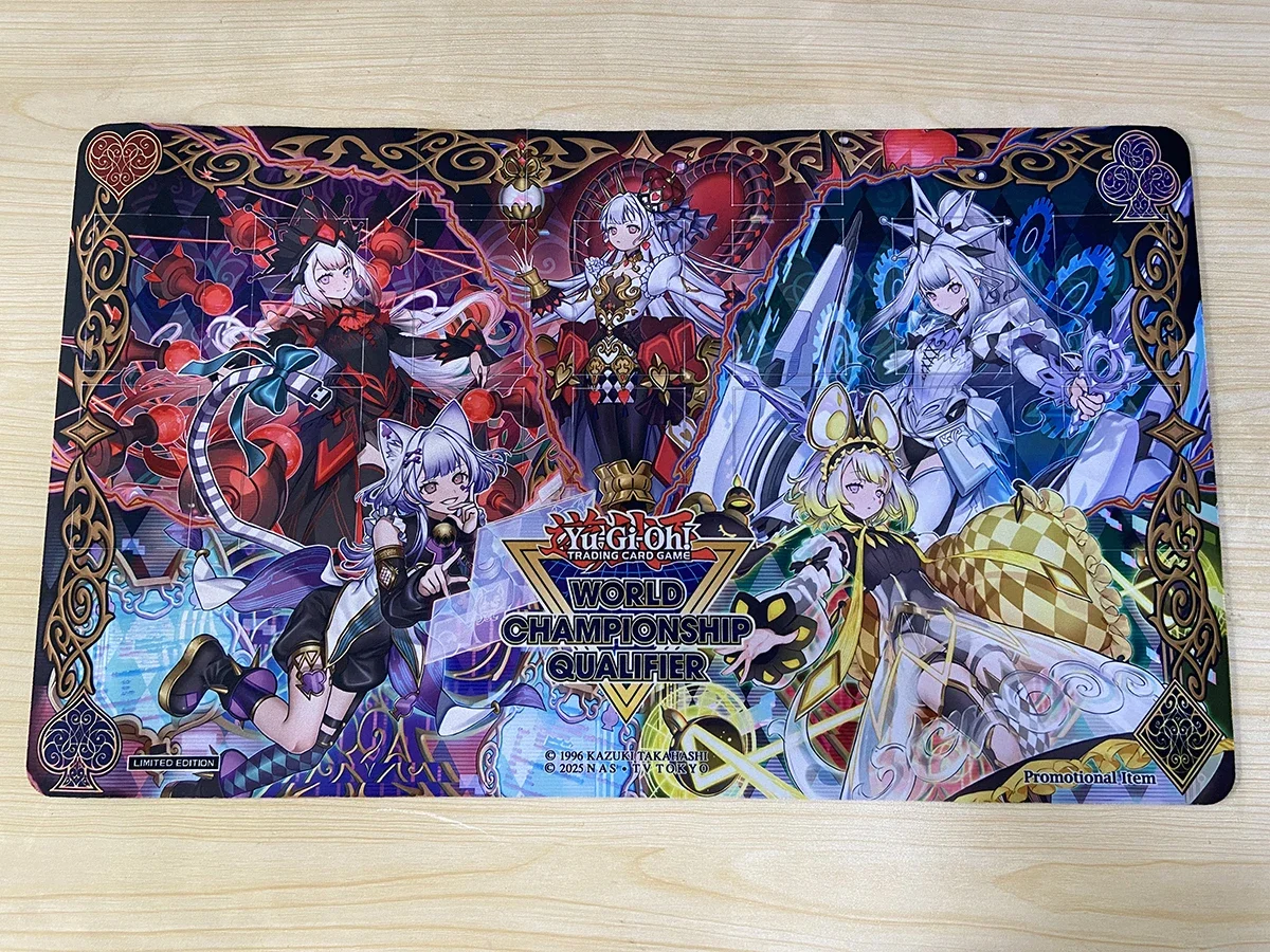 YuGiOh Playmat M∀LICE Q HEARTS OF CRYPTER Mat RED RANSOM TCG CCG Pad Board Game Trading Card Game Mat Rubber Mouse Pad Free Bag