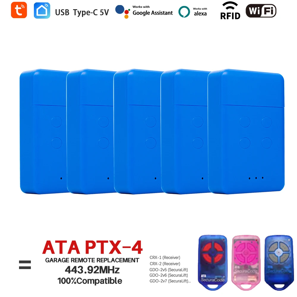 

1-10 шт. ATA PTX4 Wi-Fi умный передатчик беспроводной пульт дистанционного управления 433,92 МГц Tuya RF мостовой разъем USB 5 В Alexa Work