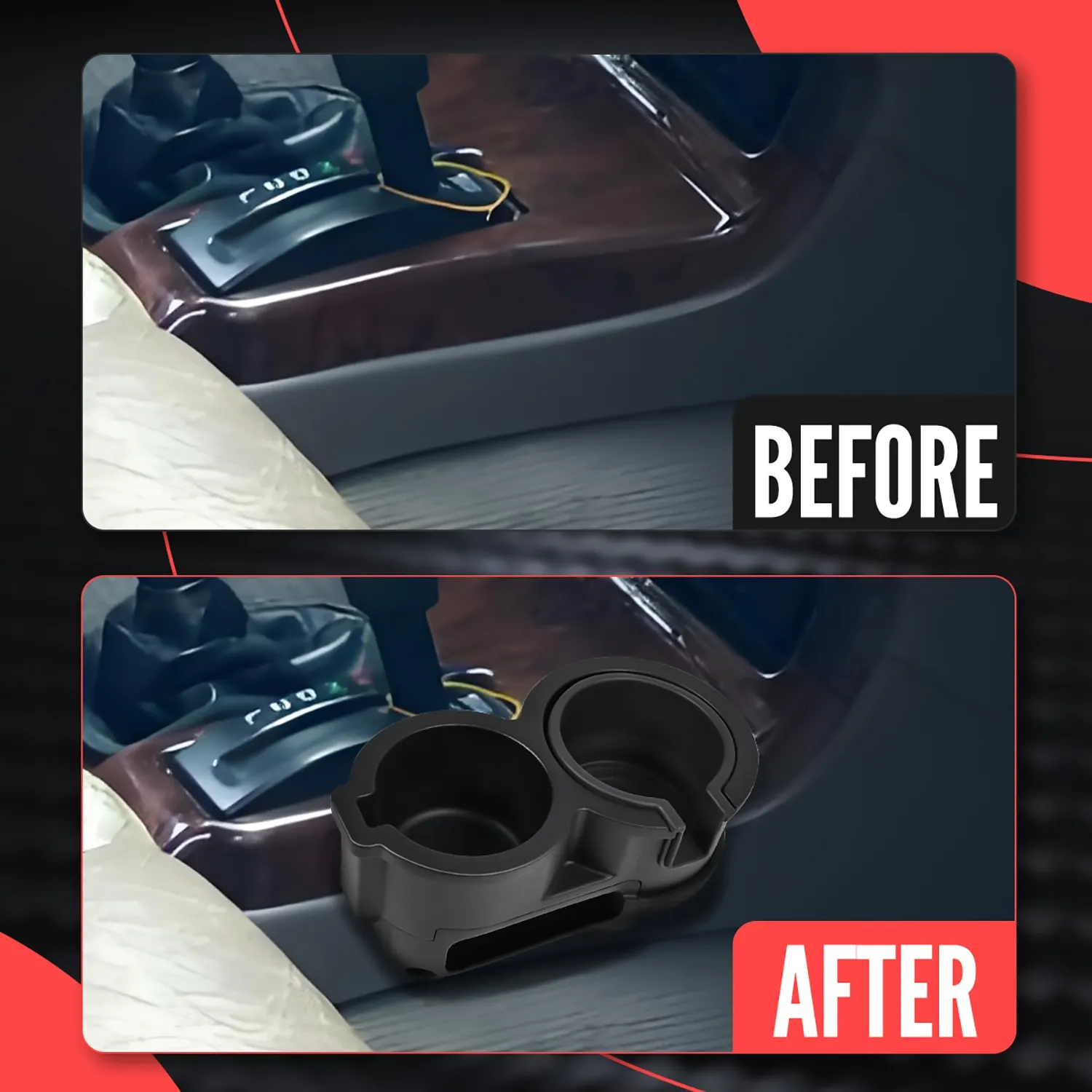 Suporte de copo duplo console copo de água inserção garrafa painel interior acessórios do carro para toyota 4runner 3a geração 1996-2002