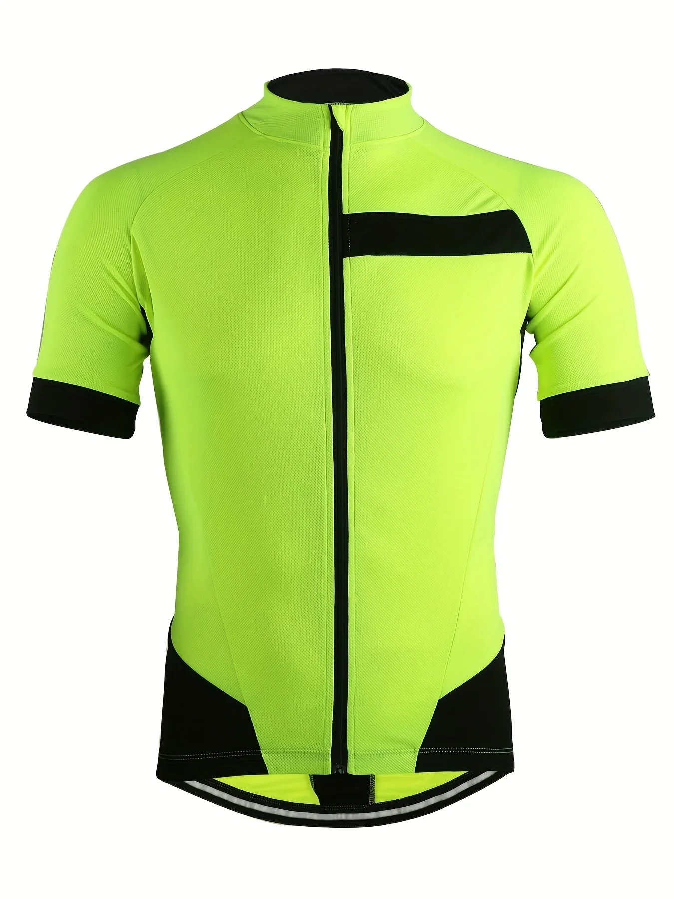 Short-sleeved Cycling Zipper Top Color Print Pattern For Men And Women