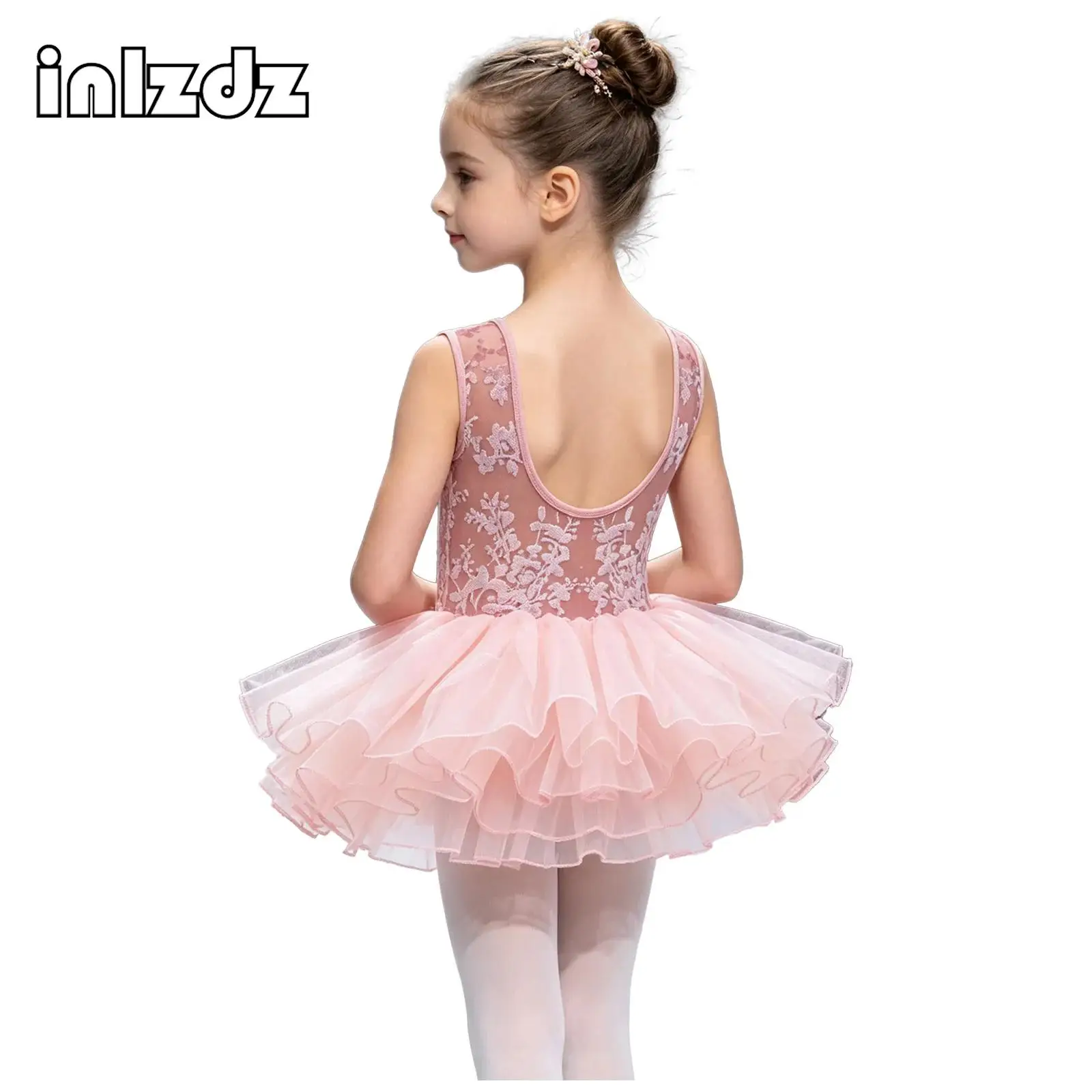 

Girls Tank Ballet Dance Leotards Gymnastics Top with Layered Tulle Skirt Soft Bodysuits Classics Princess Performance Outfits