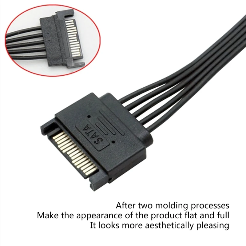 alimentação rígido Y1UB 15Pin Splitter 1 a 3/4/5 expansão