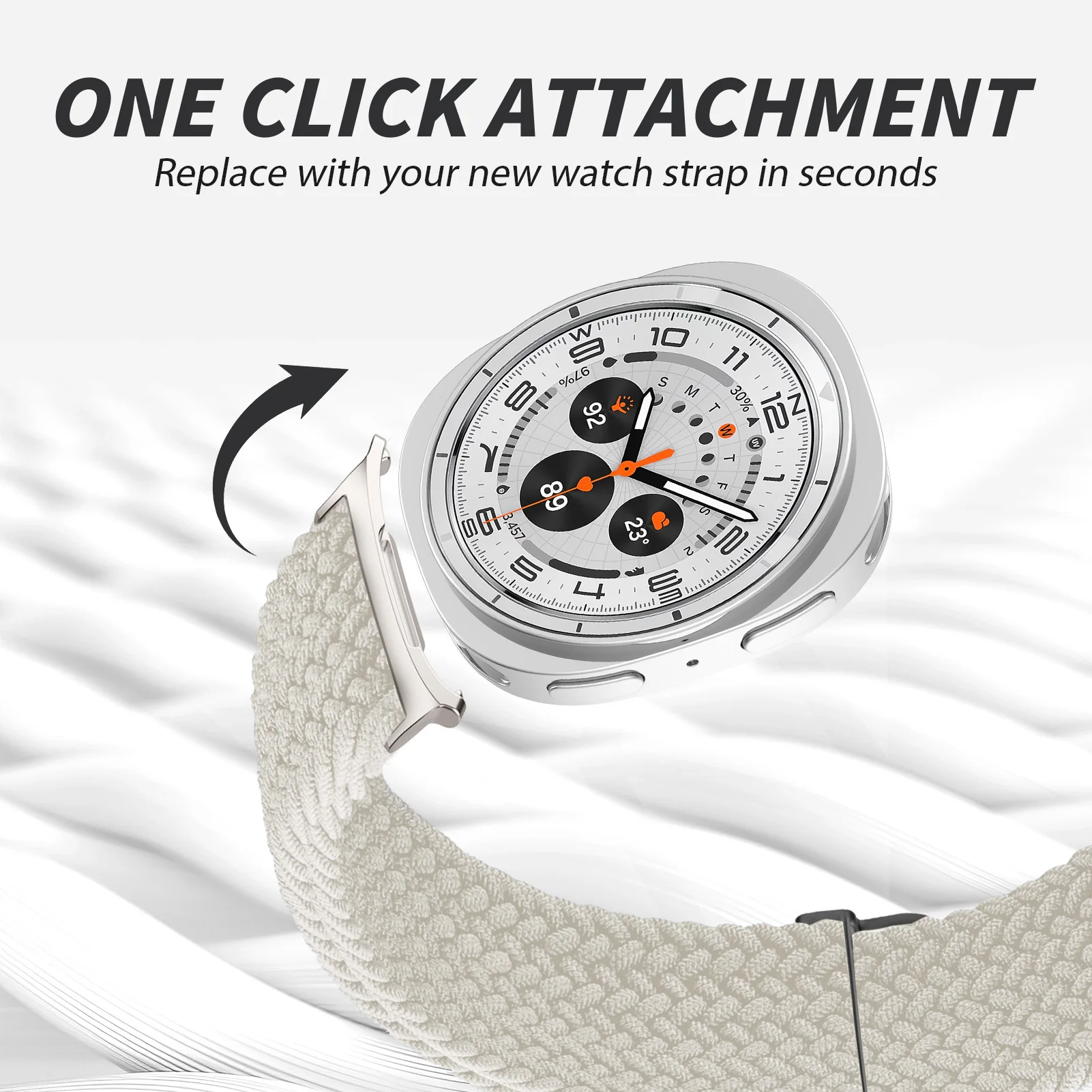 Correa trenzada Solo loop para Samsung Galaxy Watch 8/8 classic 40mm 44mm 46mm pulsera elástica de nailon correa Samsung watch8