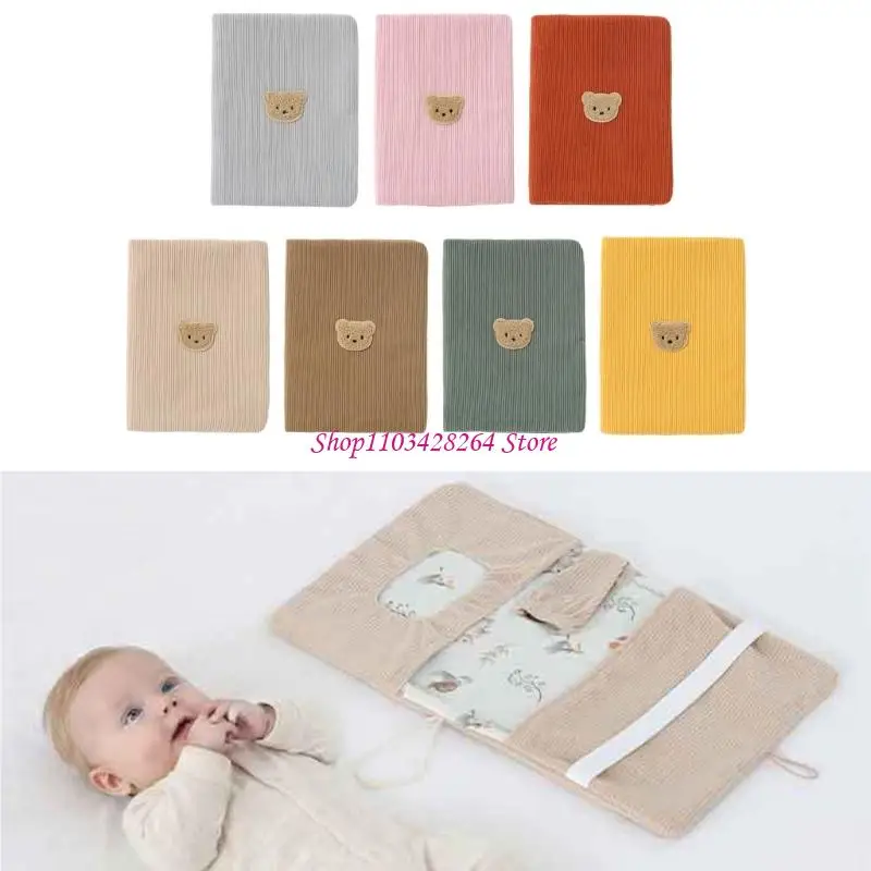 

Stylish Corduroy Organizers Storage Bag For Baby Items Perfect For Strollers Outdoor Travel And Daily Use 40x26.5cm