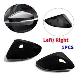 For Skoda Octavia Mk3 2014-2017 For VW T-ROC 2017-2019 Glossy Black Rearview Side Mirror Cover Wing Caps Exterior Housing Trim