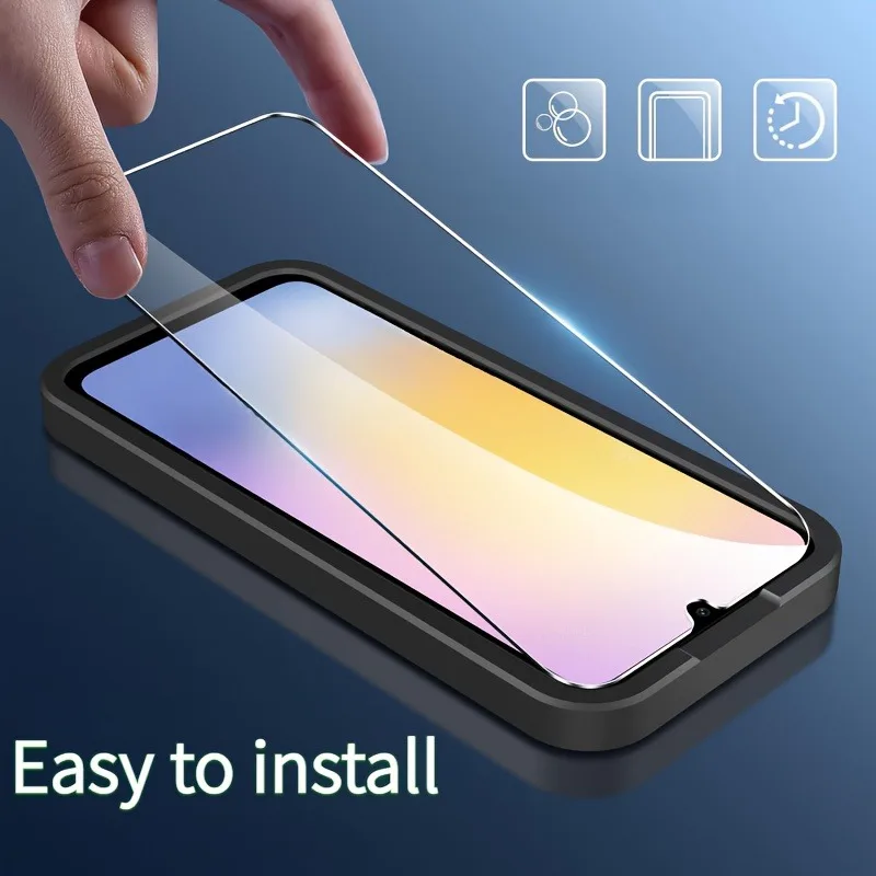 3 قطعة واقي للشاشة من الزجاج المقسى لهاتف سامسونج جالاكسي A25 A15 A05 A55 A35 زجاج الهاتف لهاتف سامسونج A54 A34 A74 A24 A14 زجاج