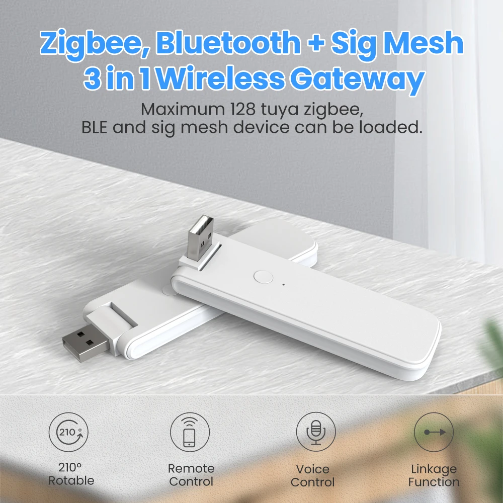 AVATTO Tuya ZigBee/Bluetooth Gateway Hub,Wireless Smart Home Sig Mesh Multi- mode Bridge Works with Alexa Google Home Alice