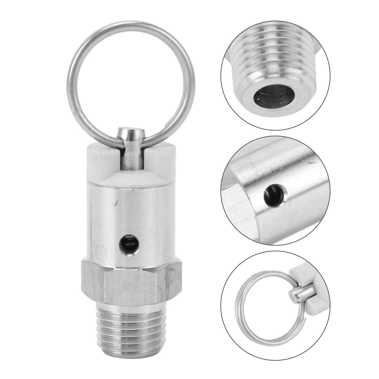 Pressure Relief Valve 1/4in Male NPT Thread Stainless Steel Air Compressor Check Valve for Beer Kegs Air Compressor Check Valve