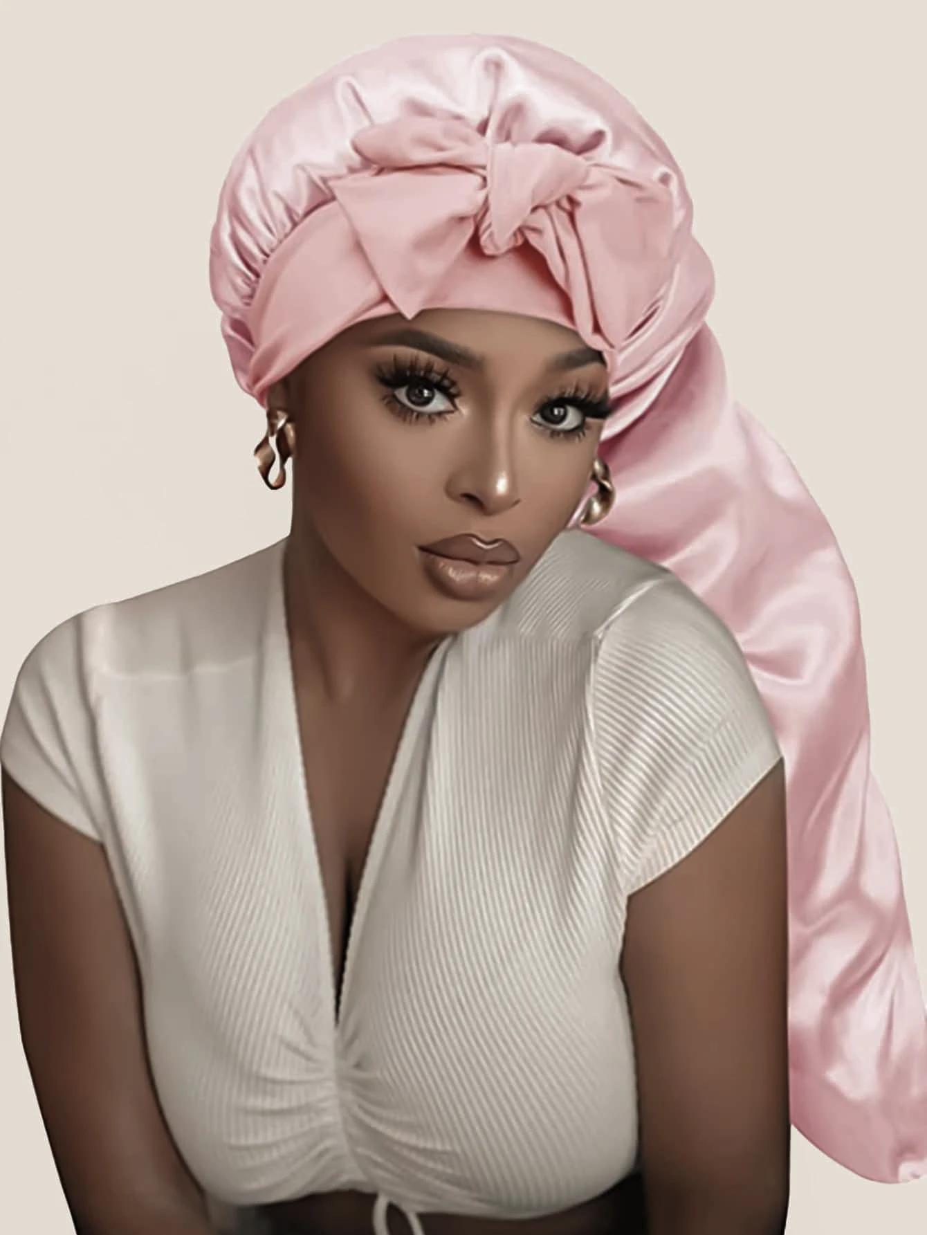 

1 шт., шапка для сна с длинными волосами, мягкая удобная ночная шапка для женщин, запутанная защита волос