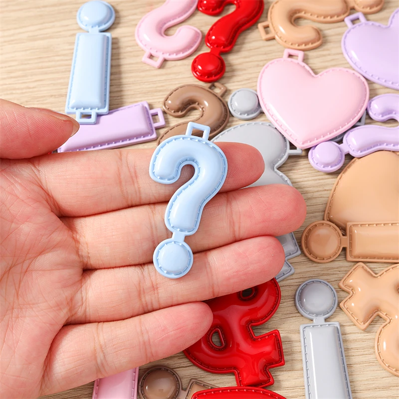 5 Stück niedliche, bunte Emaille-Anhänger in Form von Herzen und Fragezeichen für die Schmuckherstellung, Halsketten, Ohrringe, Schlüsselanhänger, DIY-Bastelarbeiten, Geschenk – Detail 2