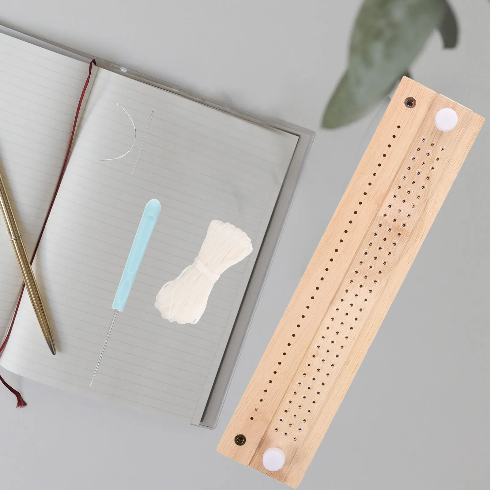 

1Set Bookbinding Kit Convenient Hand Bookbinding Tools Adjustable Stitching Binding for Journals Notebooks DIY Book Repair