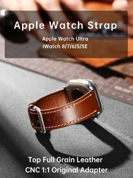 Maikes Handmade Leather Strap For Apple Watch Ultra 49mm 45mm 44mm 41mm 40mm Apple Watch Band Accessories Bracelet Watchbands