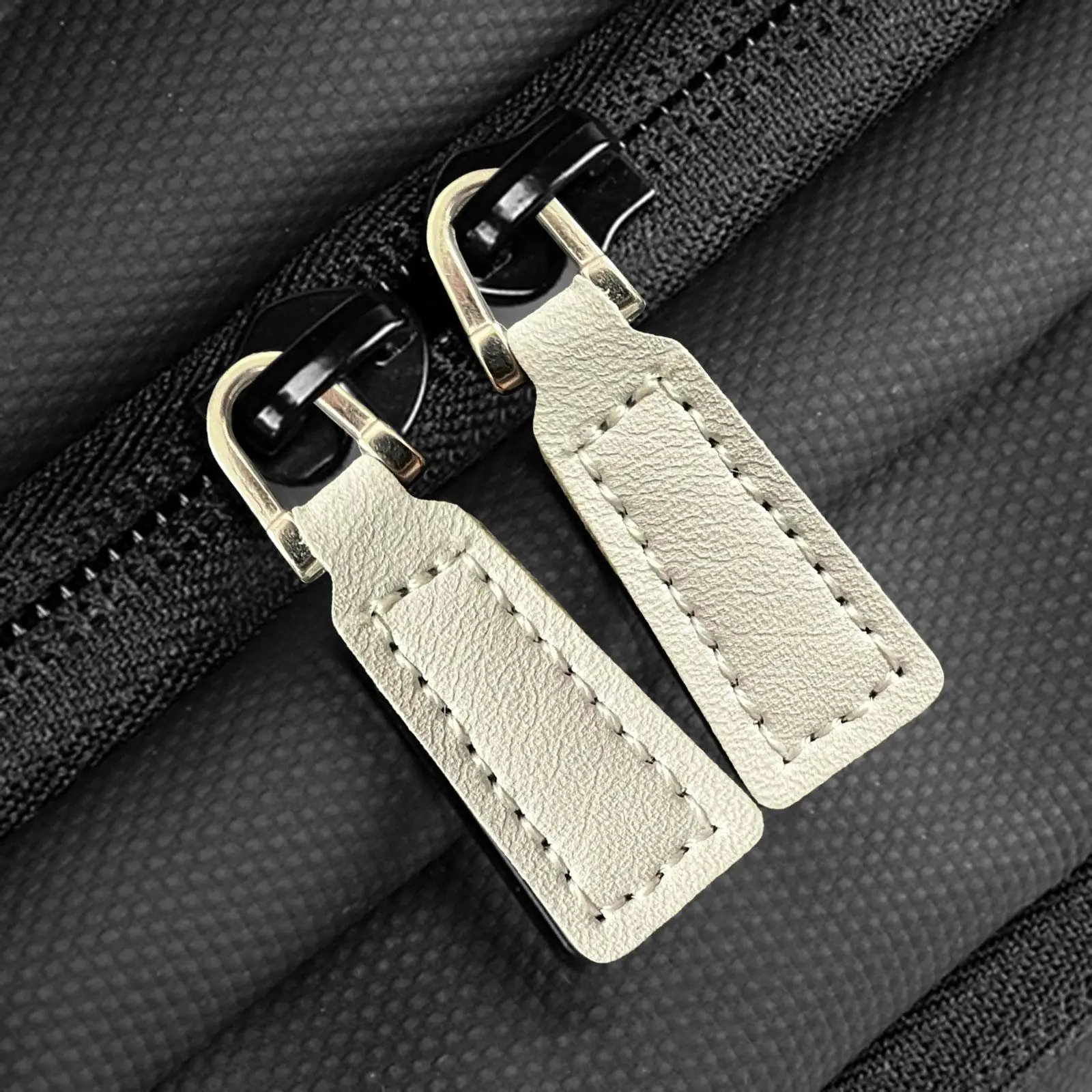 2x Zipper Pulls Zip Pulls PU Leather Zipper Parts Decorative Zipper Pullers for Clothing Boot Handbags Jacket Accessories