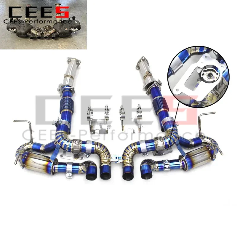 cees Valve Exhaust Pipes for Chevrolet CORVETTE C8 Z06 2019-2024 Performanc 3 Inch Pipe Catback Exhaust System Assembly