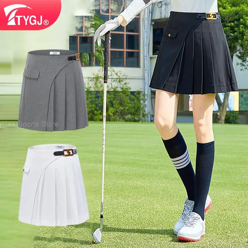 

Ttygj Women Pleated Skirt British College Style Golf Skirts High Waist Ladies Short Skorts Winter Slim Skort With Inner Shorts