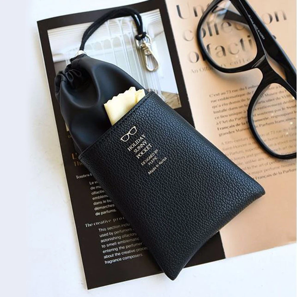 

Fashion Glasses Bag Sunglasses Pouch For Men Women Durable Protective Storage Case Eyeglasses Mobile Phone Jewelry Black