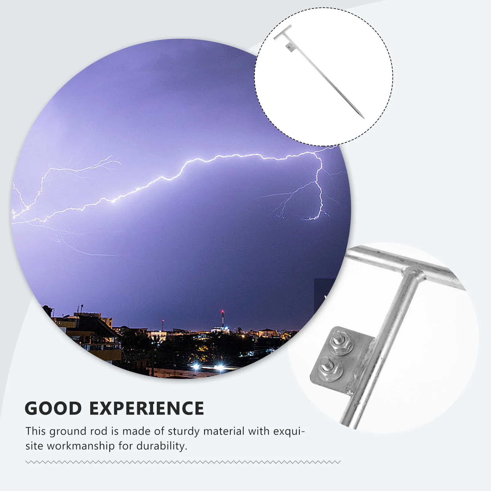 

Sturdy Metal Ground Rod Conical Design Durable Outdoor Grounding Stake Electric Fence Antennas Portable Fence Grounding Pin