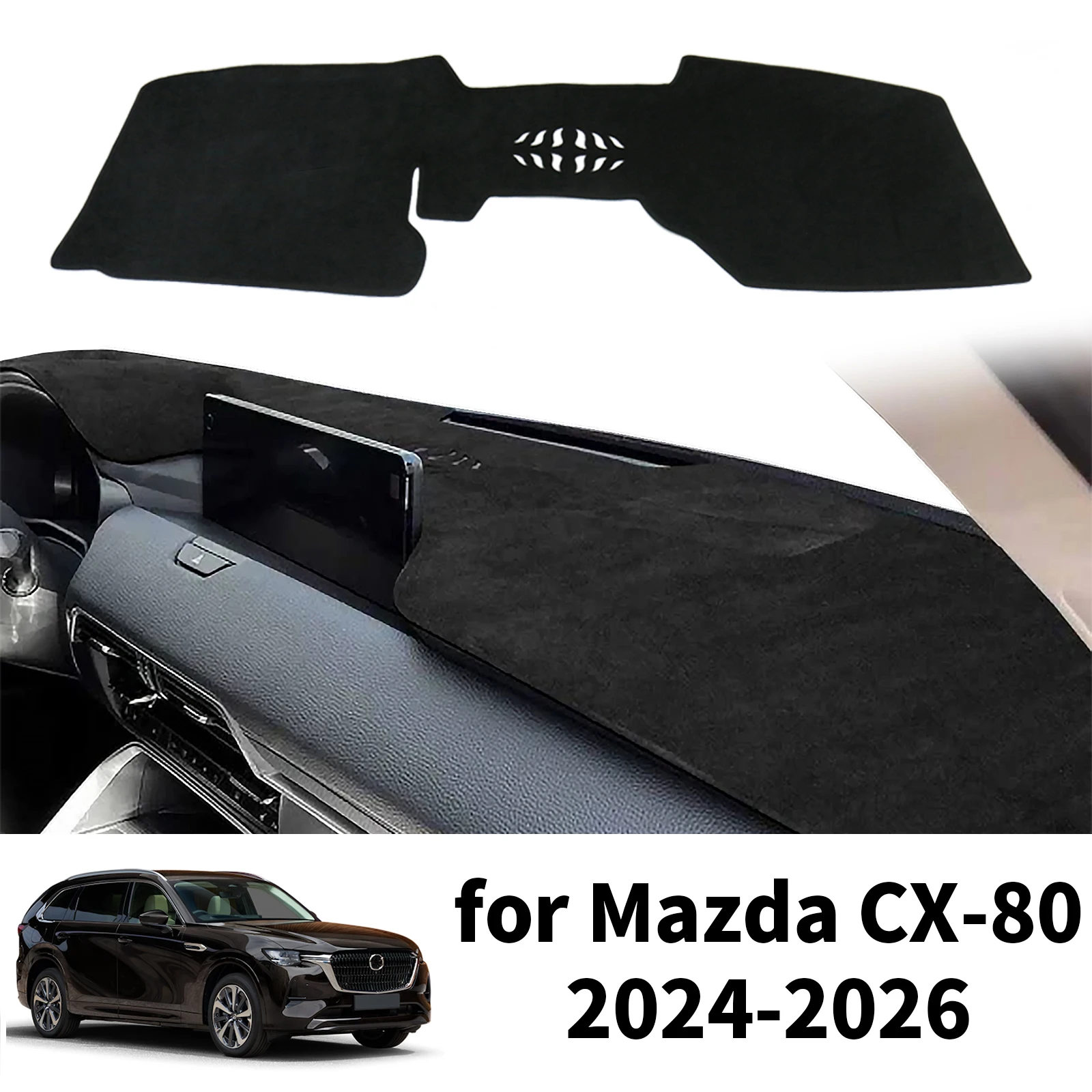 

Dash Mat Dashmat Accessoriesr for Mazda CX-80 CX80 2024 2025 2026 Car Dashboard Pad Cover Sunshade Protective Carpet Non-Slip