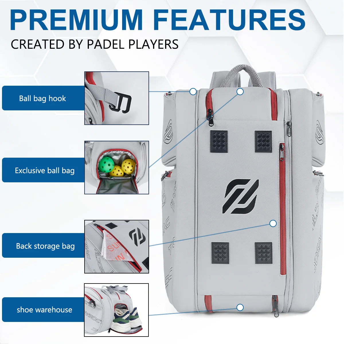 حقيبة ظهر من ألياف الكربون: حقيبة رياضية متينة ومسامية وقابلة للتحويل متعددة الوظائف (للجنسين) #6