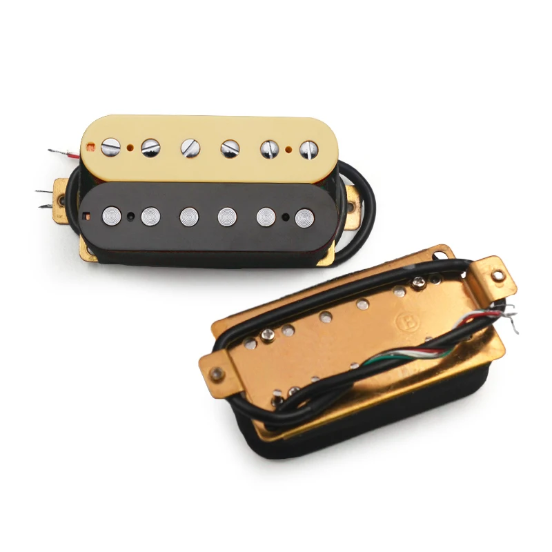 Dula Coil Open Style Humbucker Electric Guitar Pickup Bridge Pickup Ivory/Black