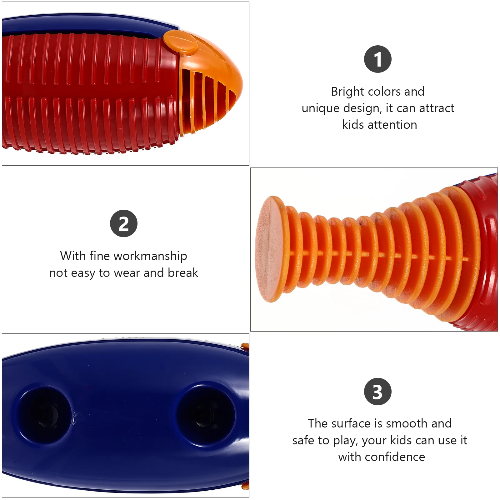 

2Pcs Kids Musical Percussion Instrument Frog Colors Educational Plaything Music Enlightenment Stress Relief