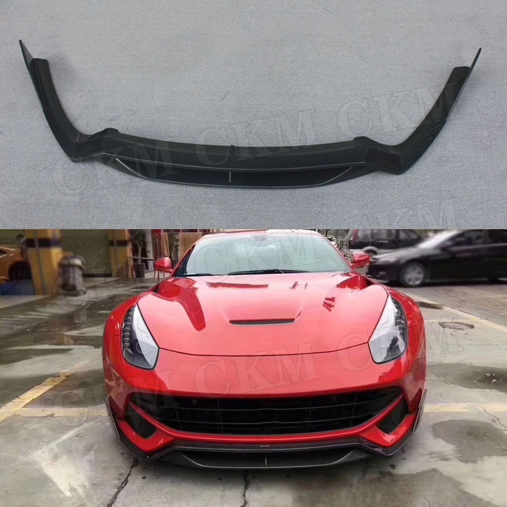 

CKMUUER чехол-спойлер из углеродного волокна в стиле D для Ferrari F12 Berlinetta 2013-2016 FRP, защита бампера для подбородка, комплект кузова