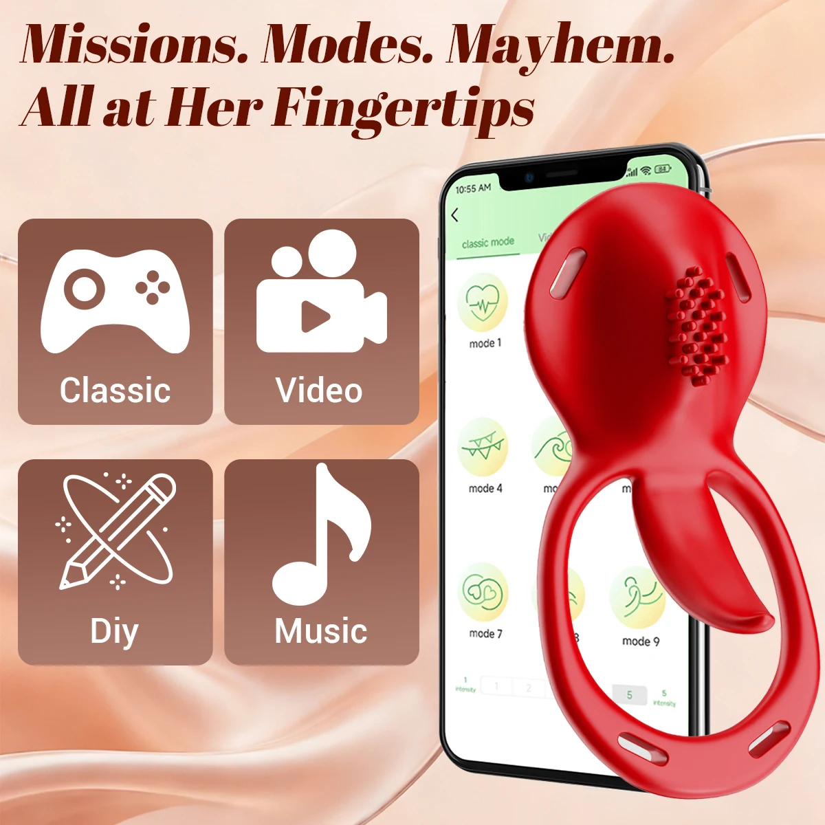 APP Wireless Control Wearable Panty Tongue Vibrator Female Vibrating Penis Ring Clitoral Stimulator Adult Couple Sexy Toys view 3
