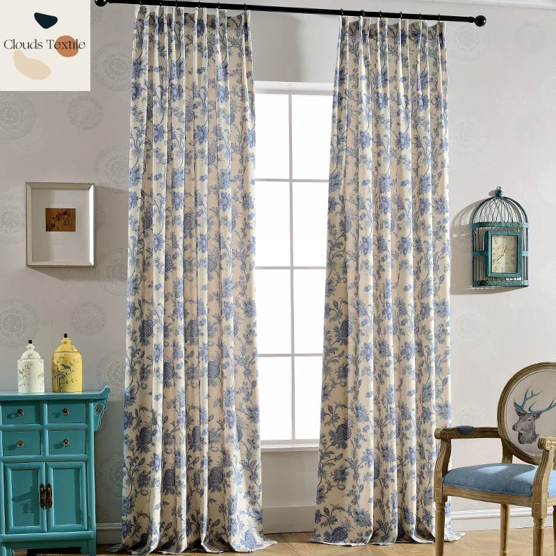 Vorhangstoff, moderne, minimalistische Vorhänge für Wohnzimmer, Esszimmer, Schlafzimmer, bedruckte Vorhänge aus Polyester-Baumwolle – Detail 1