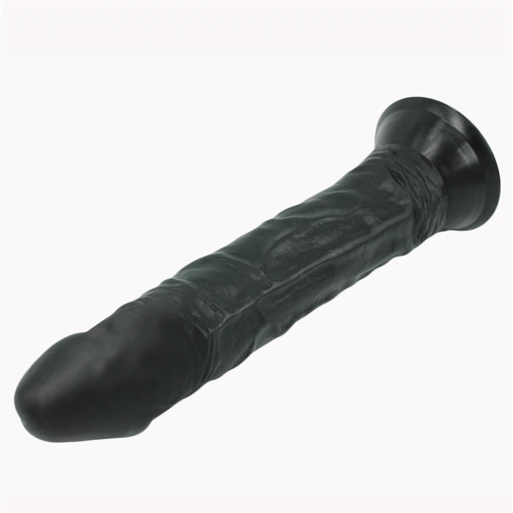 8.9 inch long big black dildo ,thick penis with suction cup lesbian sex product silicone dick