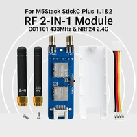 Módulo 2 en 1 RF M5Stack StickCPlus 1.1 y 2, Compatible con NRF24 2.4GHz y CC1101 433MHz con Firmware Bruce, Sin Máquina